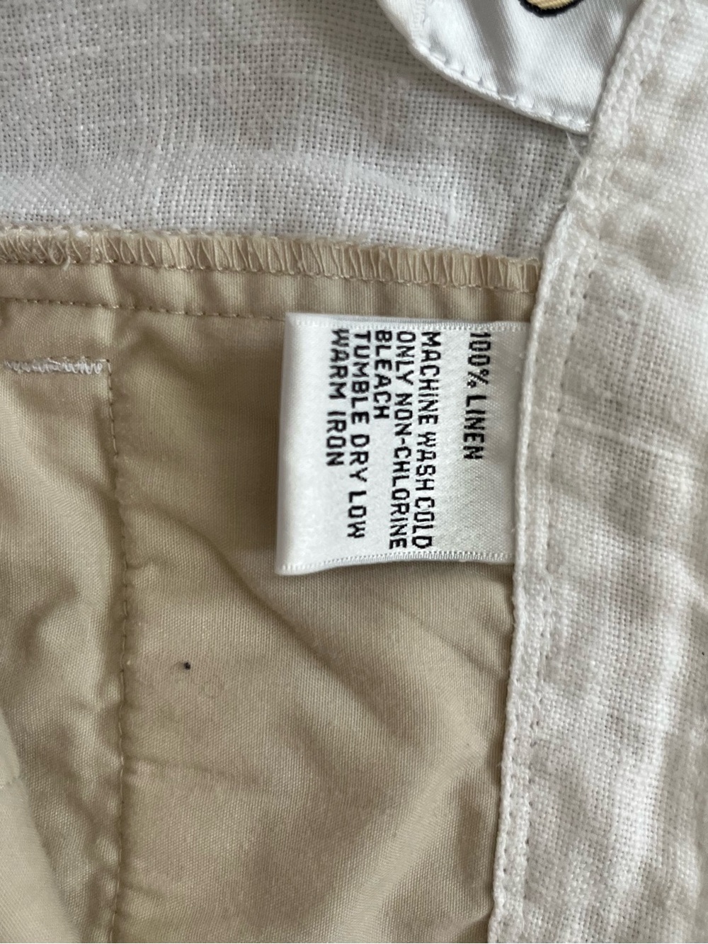 Talbots 100% linen White Wide-Leg Pants size 14 - Picture 4 of 13